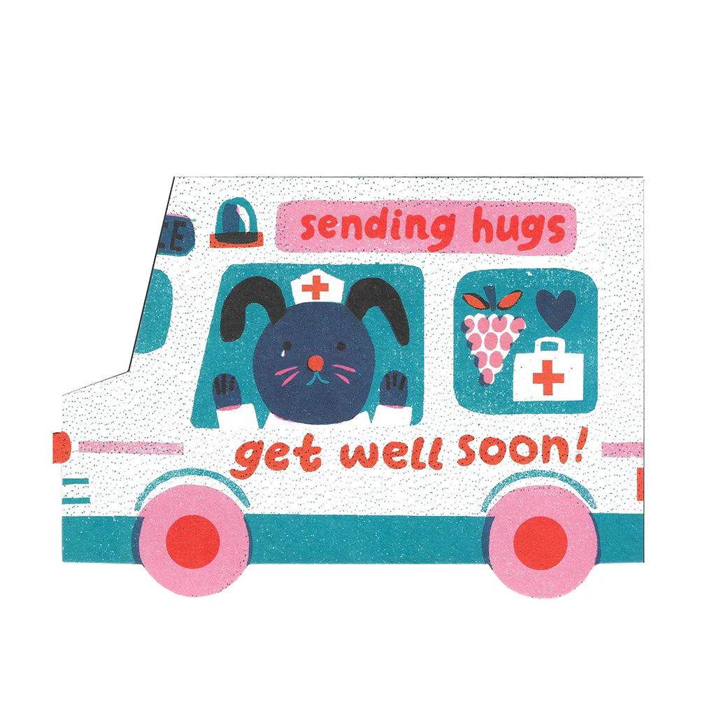 Get Well Soon Van Die Cut Card